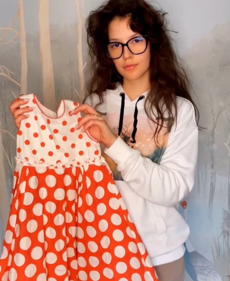 Cleopatra Stratan a îmbrăcat din nou rochia cu buline