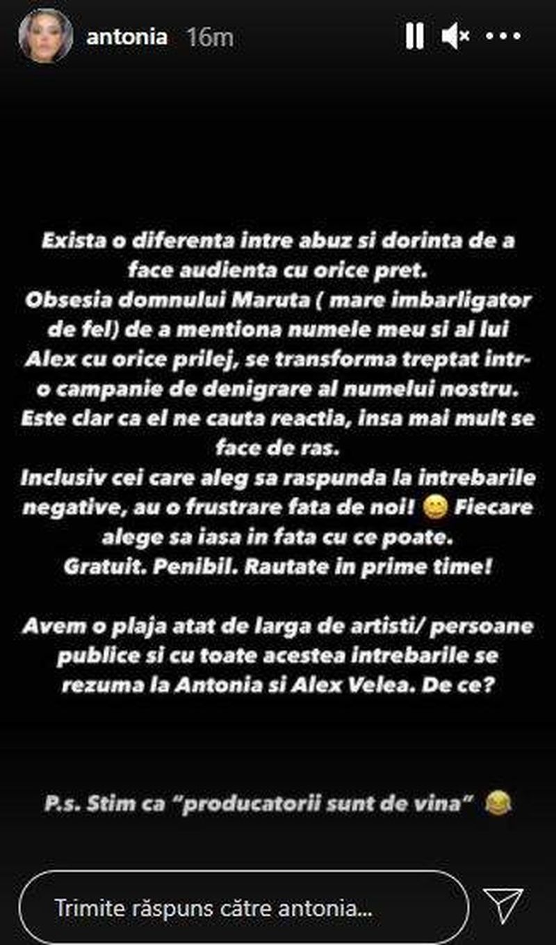 Antonia, atac la adresa lui Cătălin Măruță