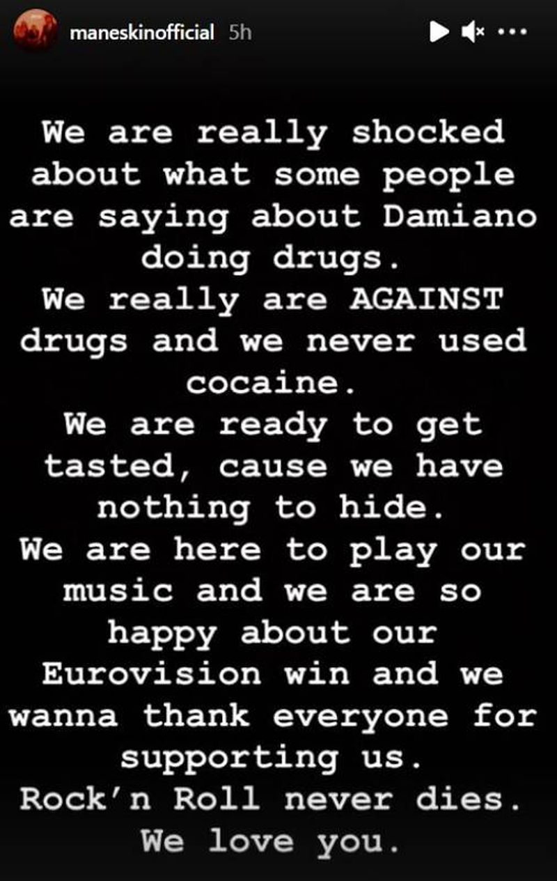 Rockerii de la Måneskin sunt împotriva consumului de droguri