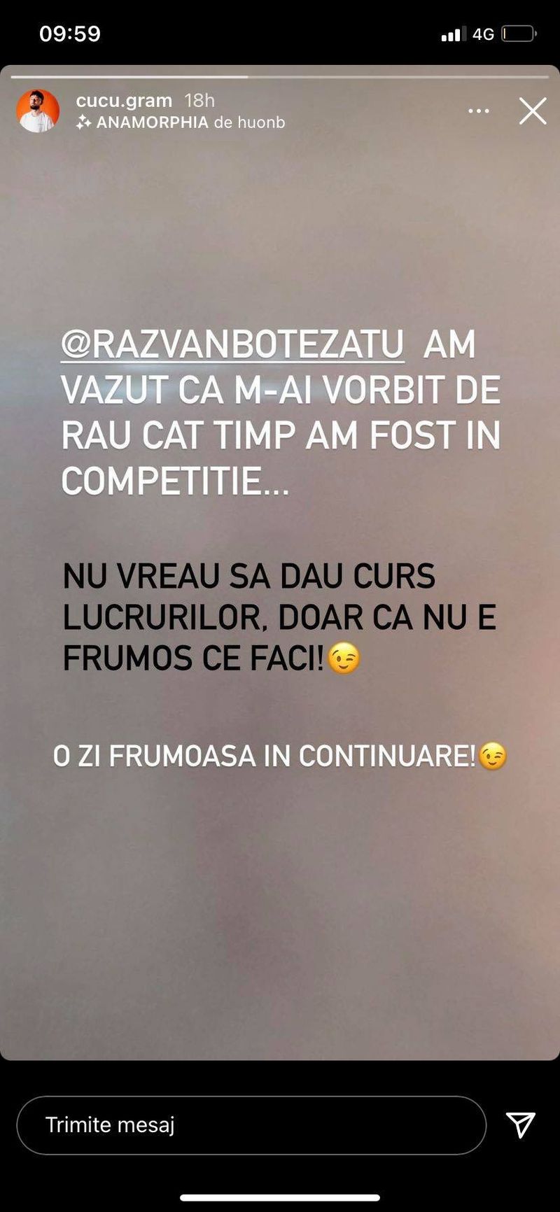 Cucu de la Survivor România, replică acidă pentru Răzvan Botezatu: „Am văzut că m-ai vorbit de rău”