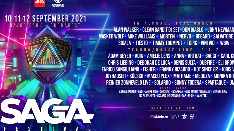 SAGA Festival prezintă, &icirc;n exclusivitate anul acesta, &icirc;n Rom&acirc;nia:  Ti&euml;sto, Don Diablo, Alan Walker și Salvatore Ganacci 