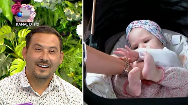 Ștefan Stan și-a botezat fetița. Primele imagini și declarații: &bdquo;Am pl&acirc;ns jumătate de slujbă&rdquo; 