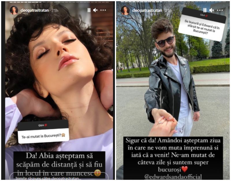 Edward Sanda și Cleopatra Stratan, pas important în relație! Cei doi s-au mutat împreună
