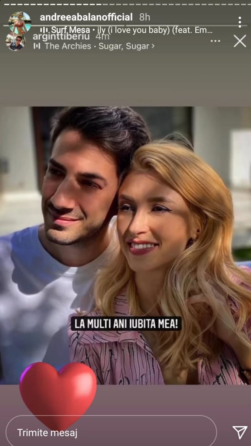 Andreea Bălan și Tiberiu Argint, prima fotografie împreună