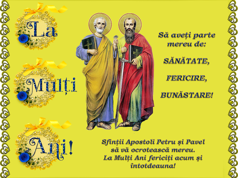 Cele mai frumoase mesaje și urări pentru Sfinţii Petru și Pavel. La mulţi ani în imagini. FOTO