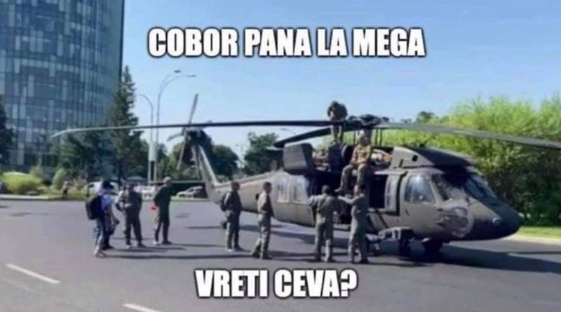 Avalanşă de glume şi meme-uri în mediul online după ce elicopterul armatei americane a aterizat forțat