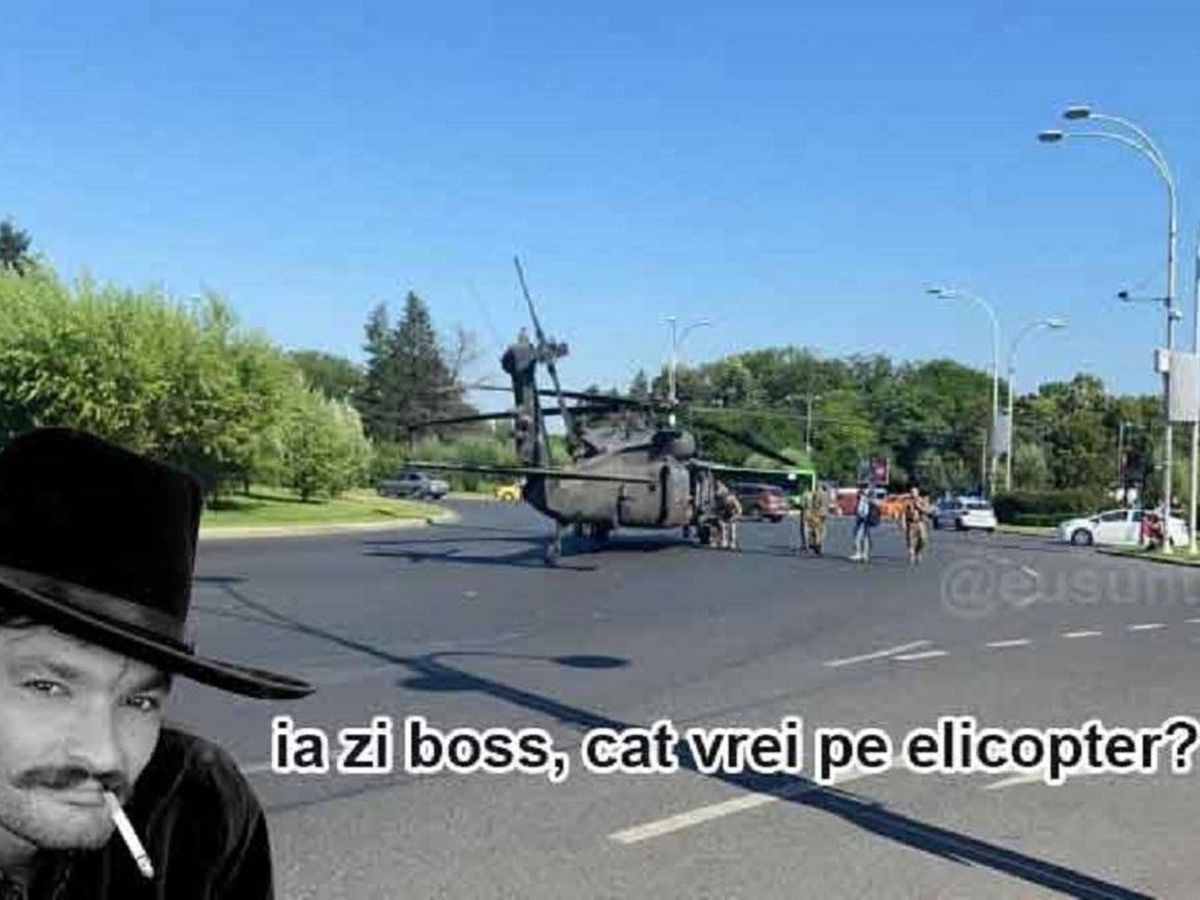 Avalanşă de glume şi meme-uri în mediul online după ce elicopterul armatei americane a aterizat