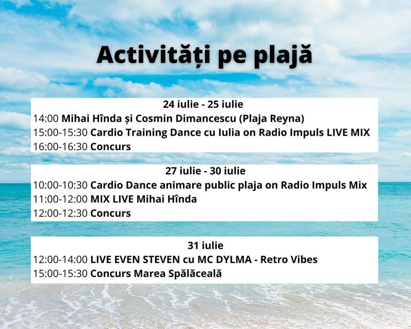 Radio Impuls mută distracția la mare! Vino să te distrezi alături de noi pe plaja Reyna din Constanța