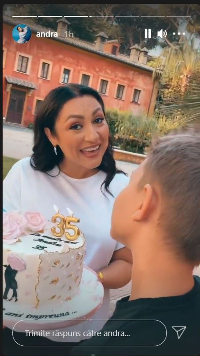 Andra împlinește 35 de ani și sărbătorește alături de familie la Roma. Ce cadouri a primit