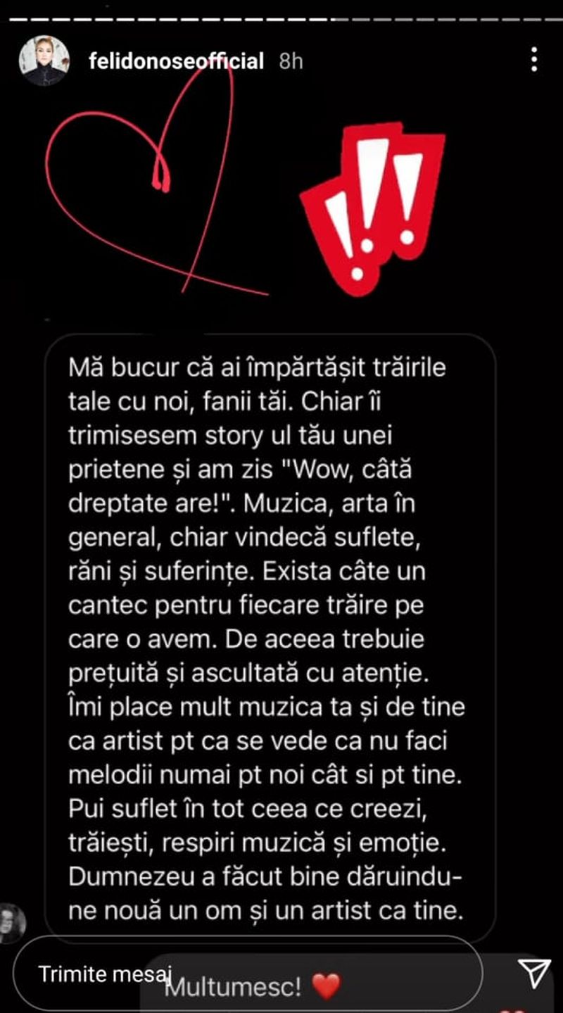 Feli a izbucnit în plâns pe rețelele sociale! Motivul pentru care a vărsat lacrimi pe Internet