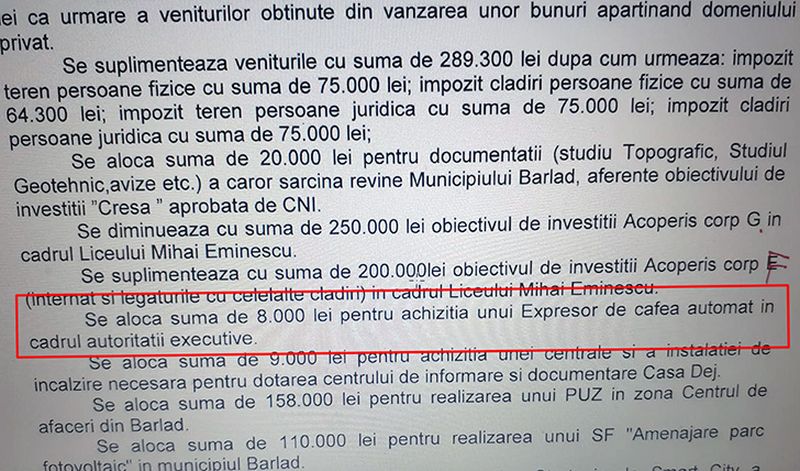 Dimineața Nebună | Prea săraci ca să ne luăm lucruri ieftine. Primarul din Bârlad a cumpărat un expresor de cafea de 8.000 de lei