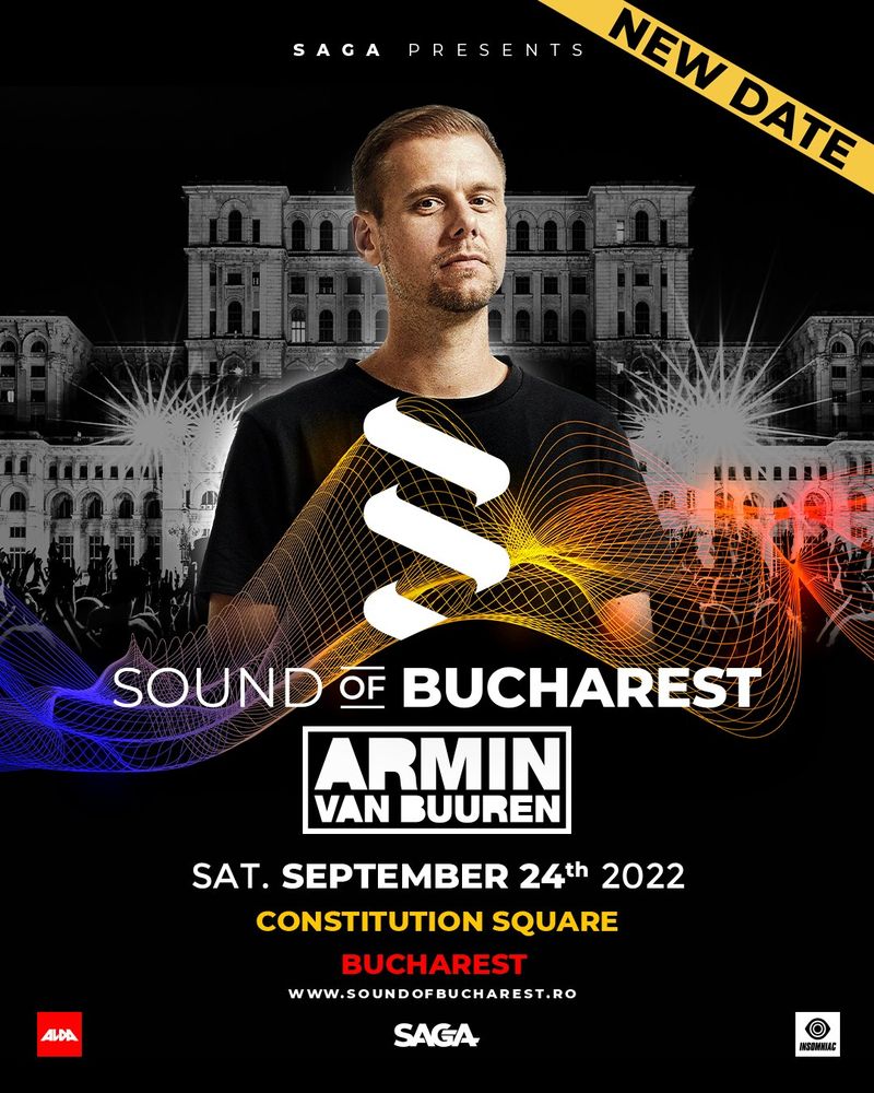 Sound of Bucharest, cel mai mare solo show Armin van Buuren, s-a amânat! Când a fost reprogramat?!