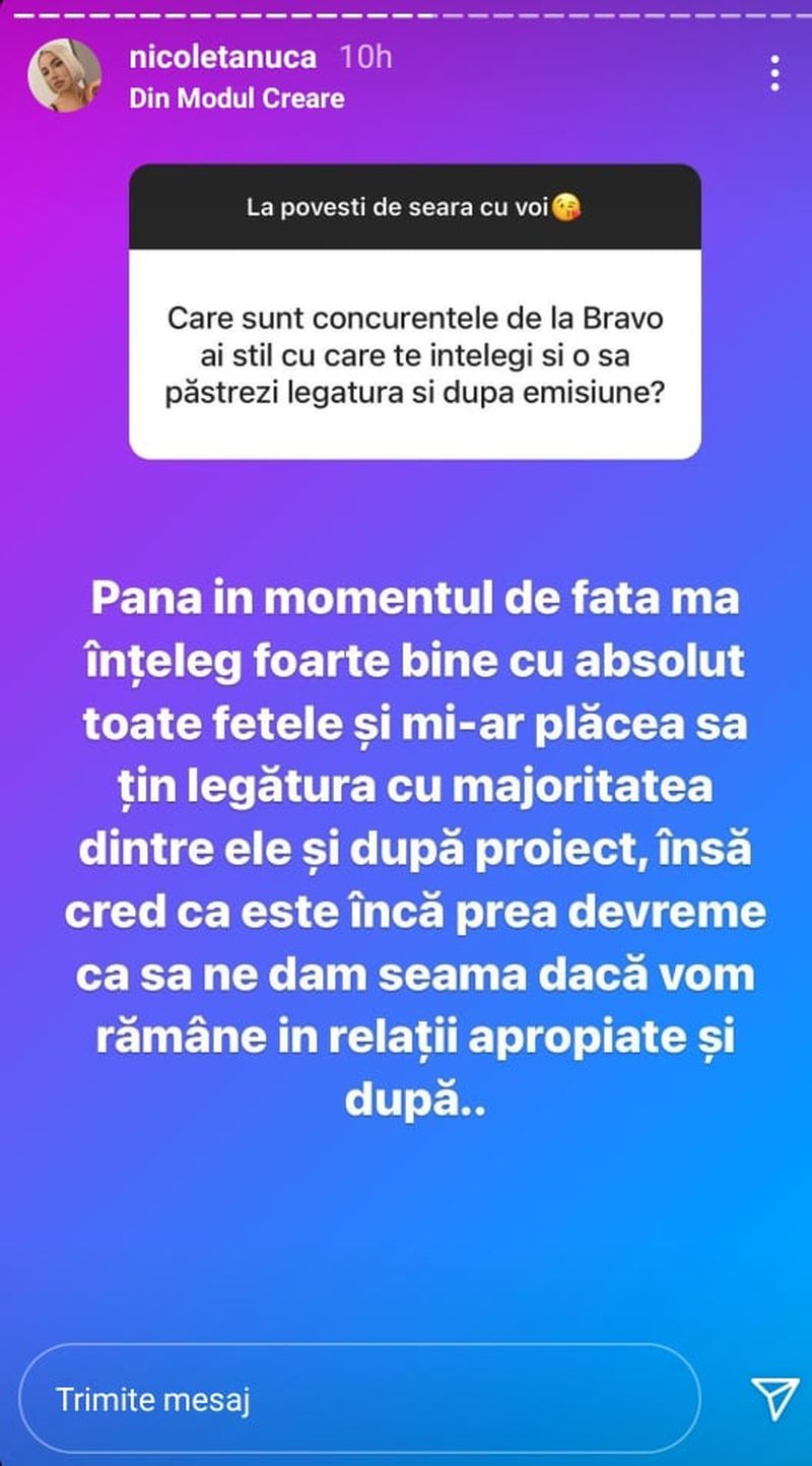 are sunt concurentele de la ”Bravo, ai stil! Celebrities” cu care Nicoleta Nucă se înțelege bine:
