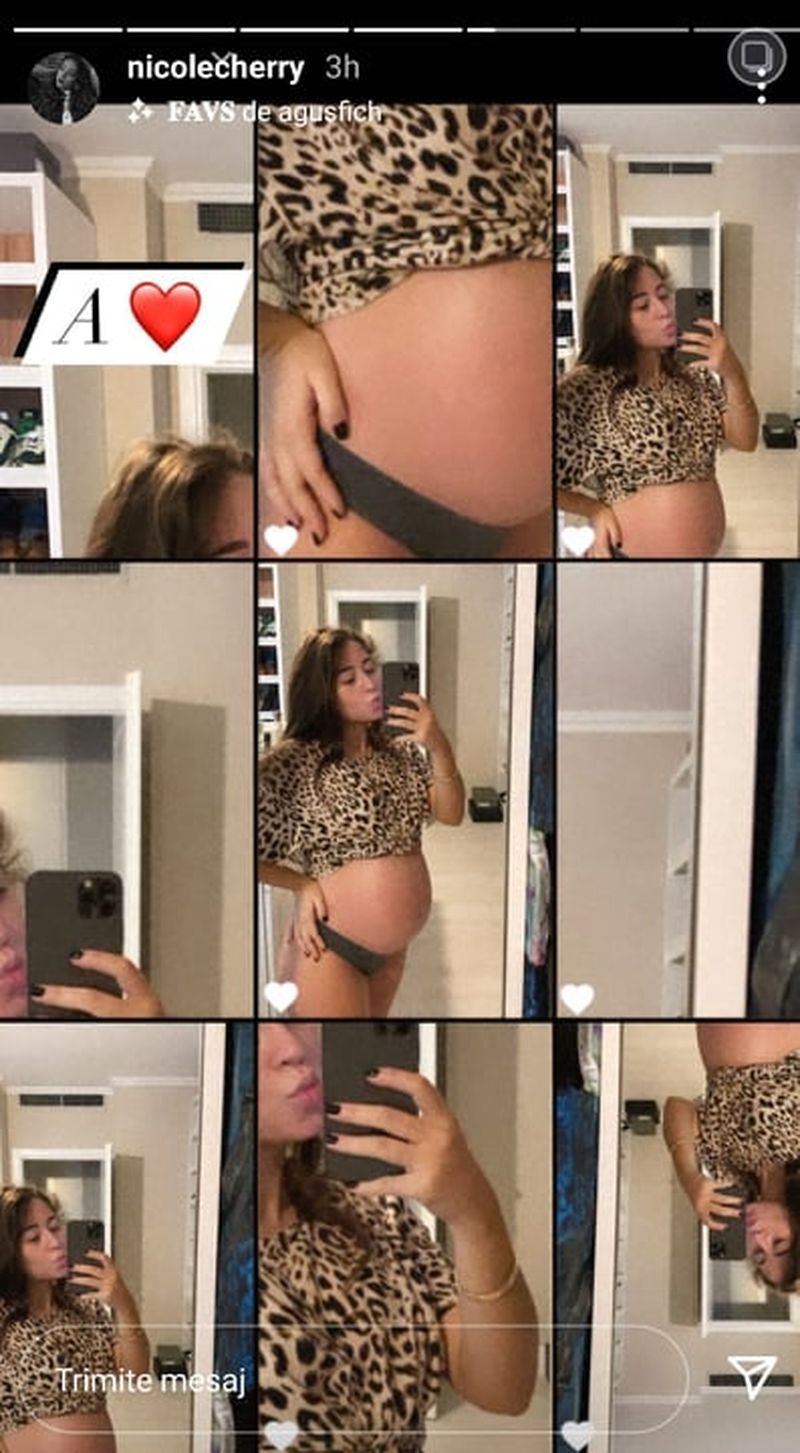 Nicole Cherry, fotografie de colecție cu burtica de gravidă la vedere