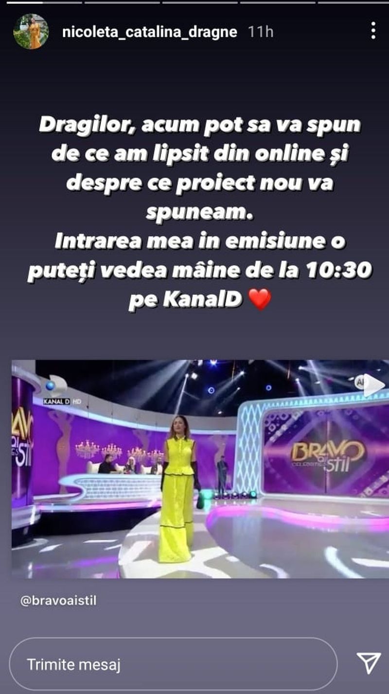Nicoleta Dragne intră în competiția ”Bravo, ai stil! Celebrities”