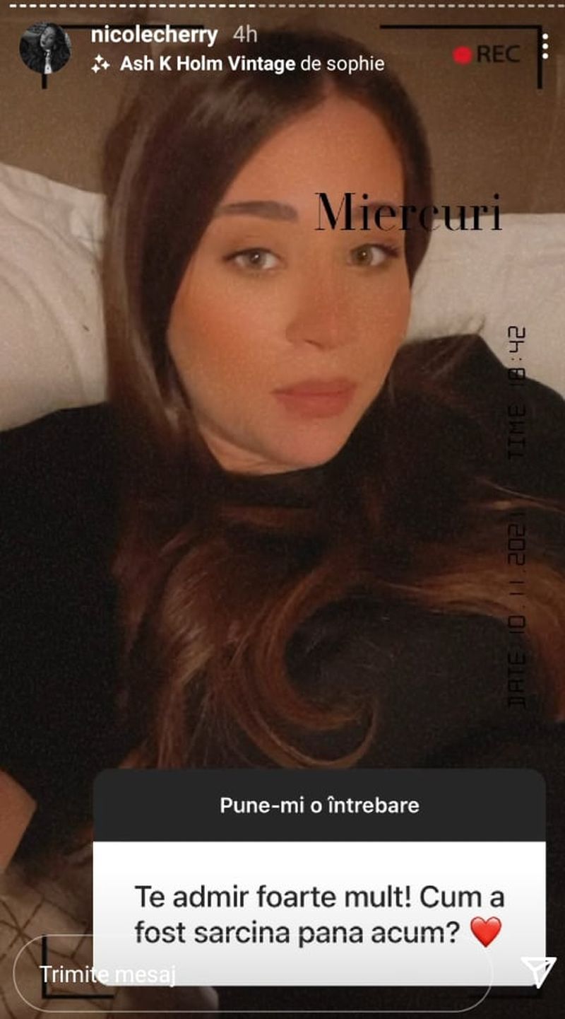 Nicole Cherry, probleme în ultima perioadă a sarcinii