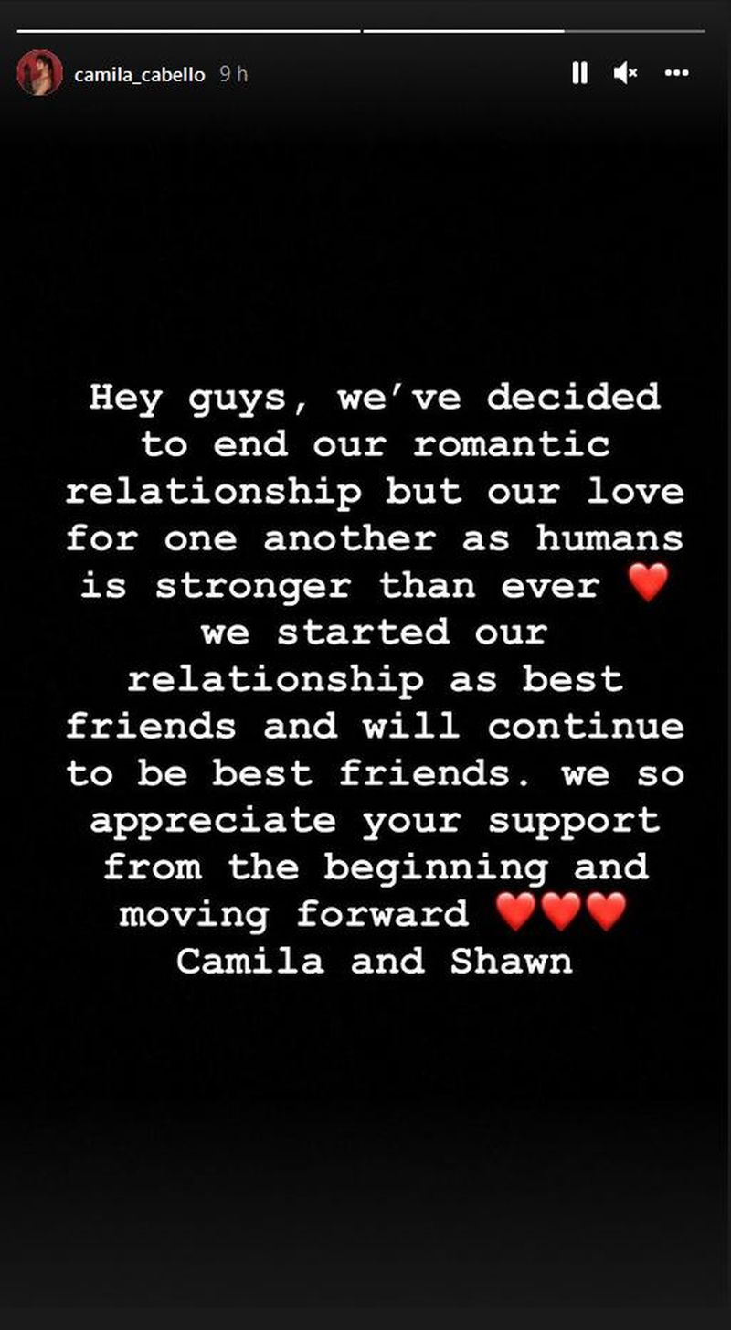 Camila Cabello și Shawn Mendes s-au despărțit după doi ani de relație. Anunțul făcut pe rețelele de socializare