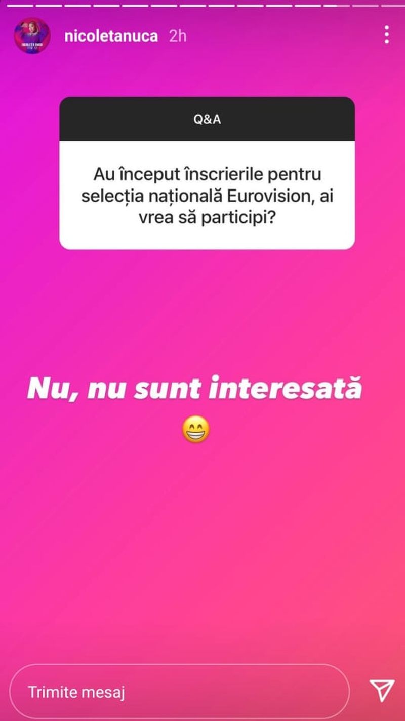 Își dorește Nicoleta Nucă să participe la Eurovision?! 
