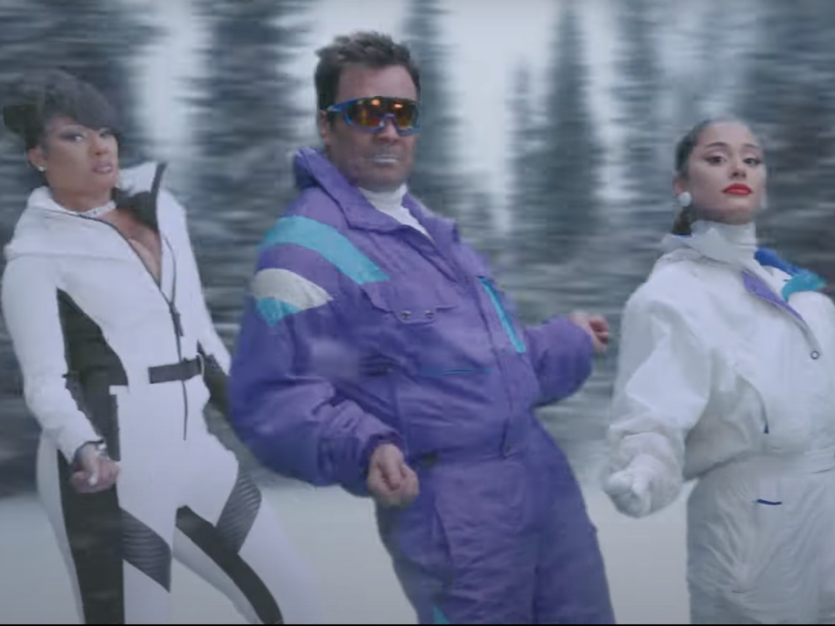 Jimmy Fallon ft. Ariana Grande & Megan Thee Stallion - It Was A… (Masked Christmas)