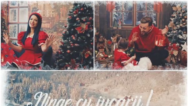 Familia Maxer a lansat prima melodie împreună: „Ninge cu jucării”