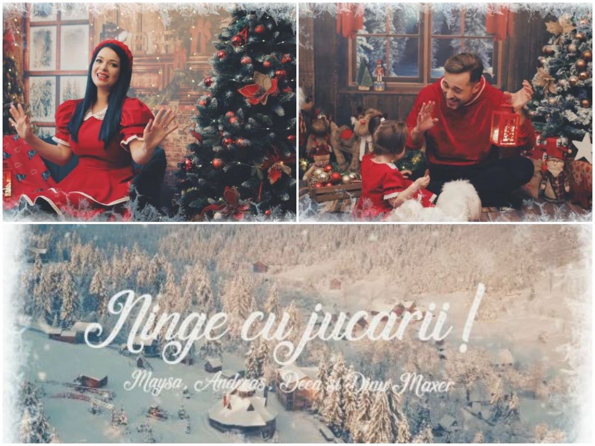Familia Maxer au lansat prima melodie împreună: „Ninge cu jucării”