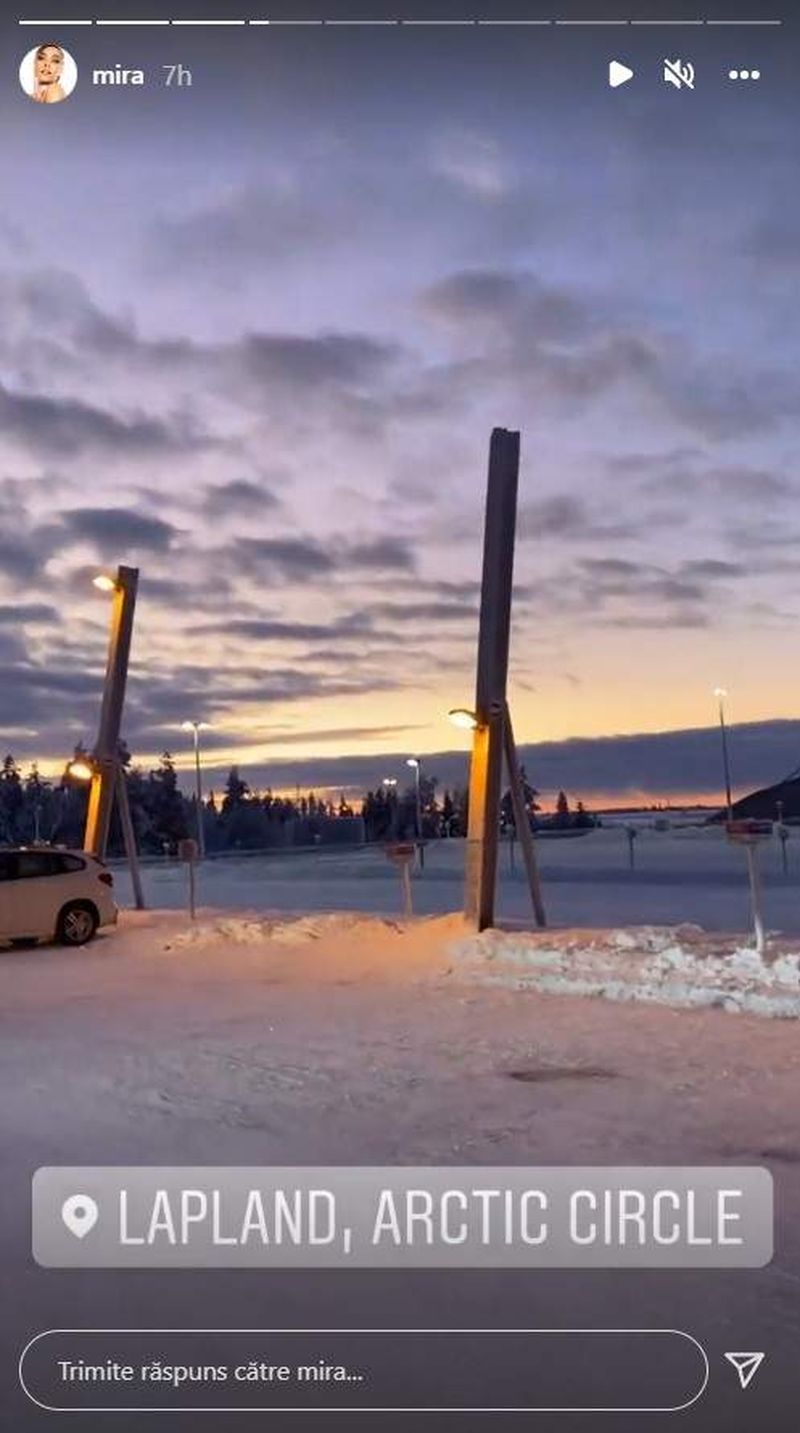 Mira, vacanță de vis în Laponia! Cum s-a fotografiat artista la la -14 grade Celsius 