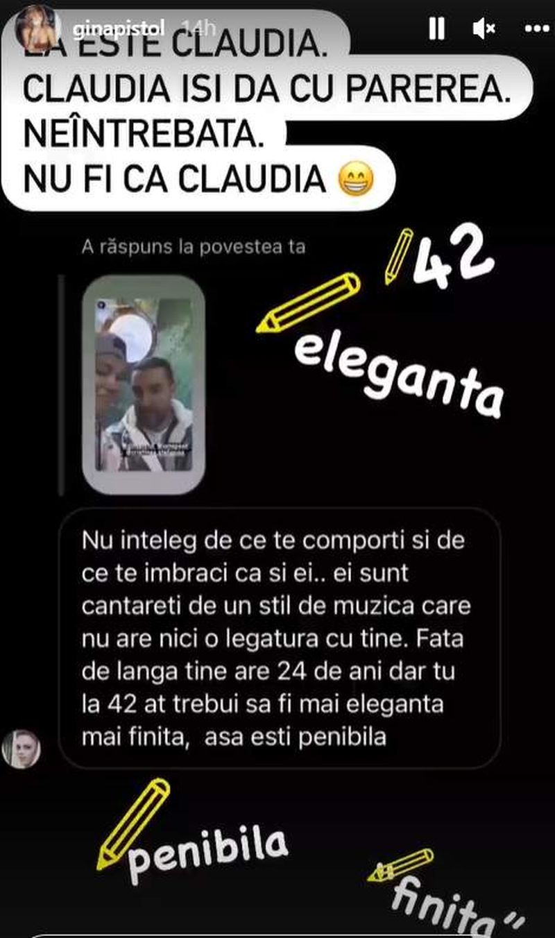 Gina Pistol, pusă la zid de hateri! Cum a reacționat iubita lui Smiley