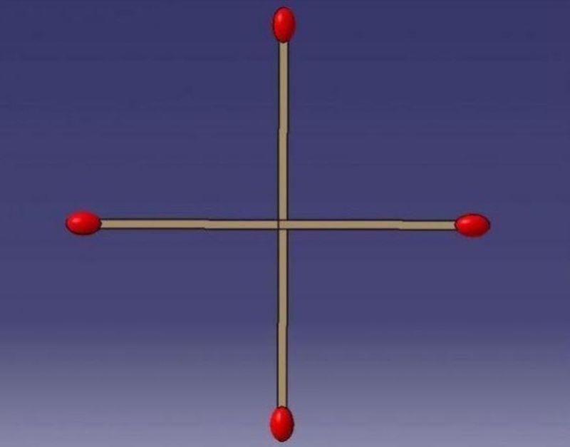 TEST! Poți face un pătrat mutând un singur băț de chibrit?!