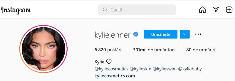 Kylie Jenner, prima femeie din instoria instagramului care a strâns 301 de milioane de urmăritori