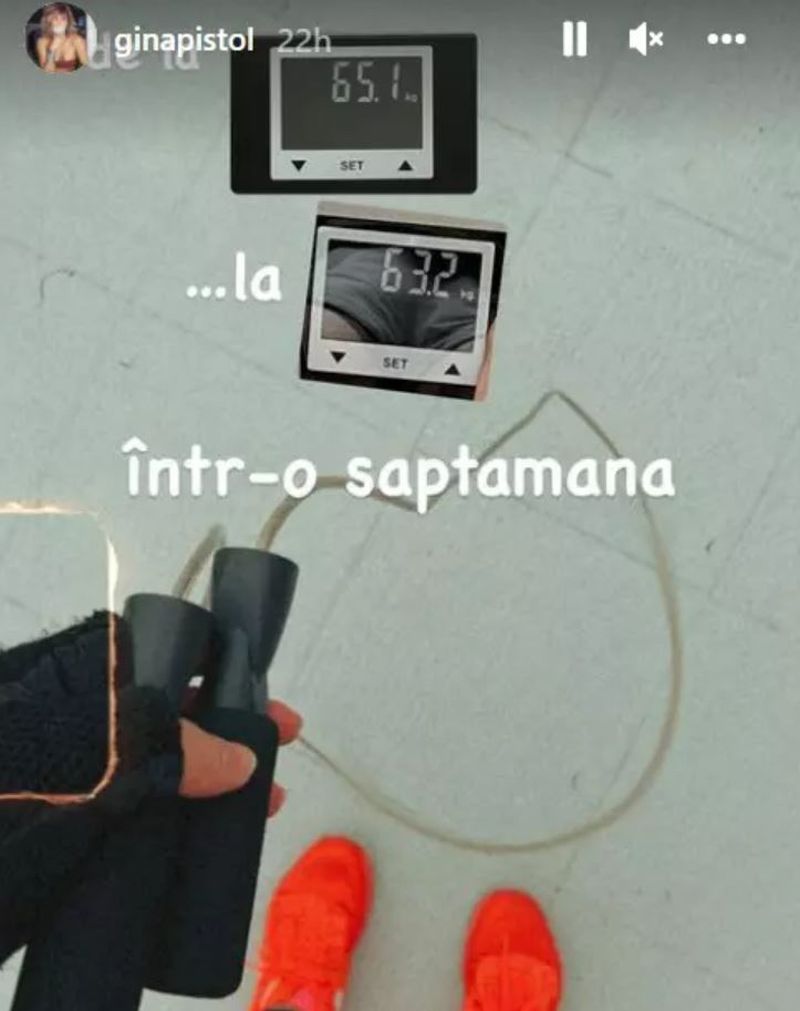 Cât a reușit să slăbească Gina Pistol într-o săptămână?! Iubita lui Smiley este mândră de rezultatele ei