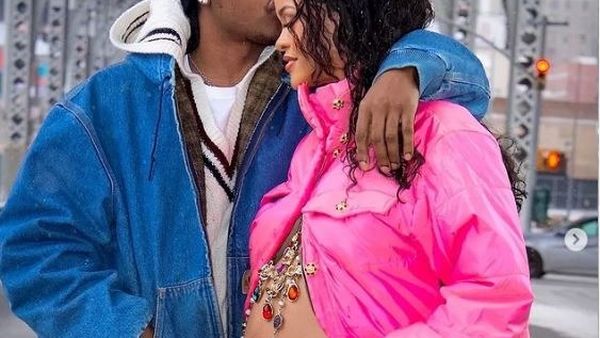 Rihanna este însărcinată cu A$AP Rocky! Primele imagini cu burtica de gravidă