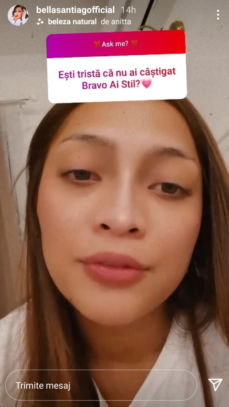 Bella Santiago, noi declarații după ce s-a clasat pe locul trei și a părăsit competiția „Bravo, ai stil! Celebrities”