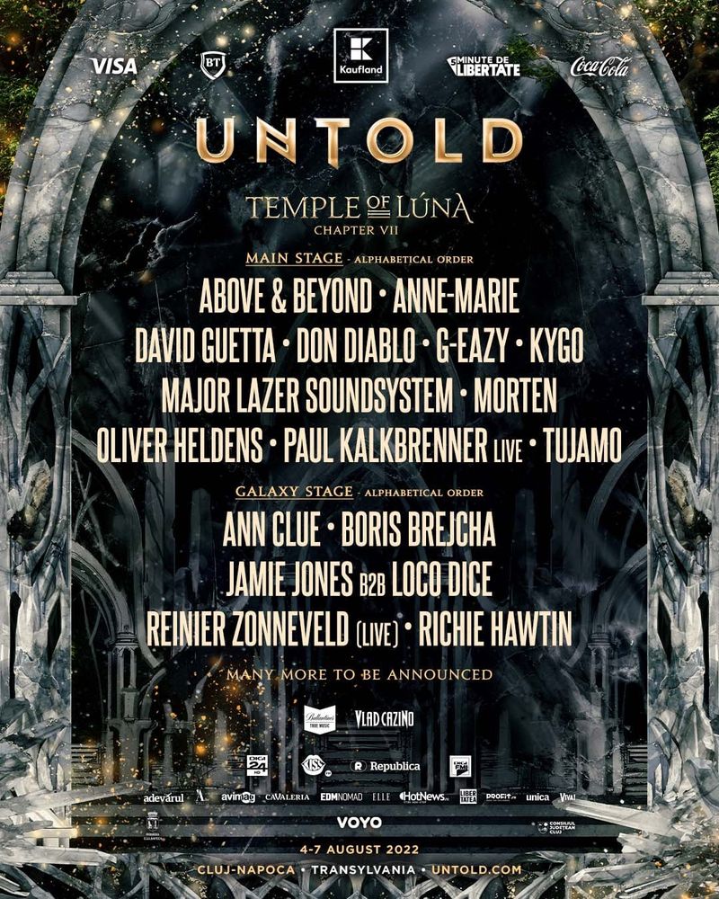  Line-up Untold! Cine sunt primii artiști confirmați care vor urca pe scena din Cluj?! 