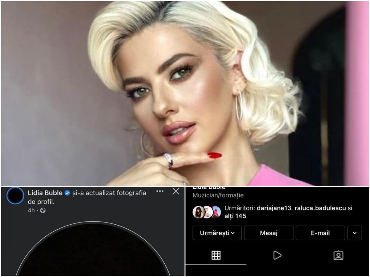 Ce se întâmplă cu profilurile de Facebook și Instagram ale Lidiei Buble?! Artista și-a postat o fotogrfie neagră la profil 