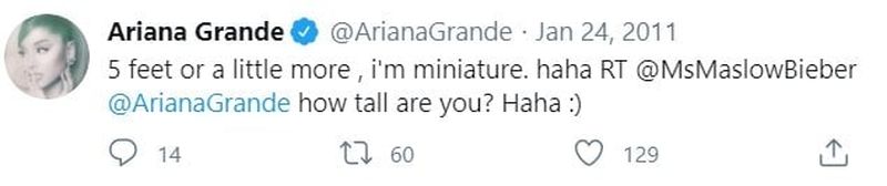Ce înăţime are Ariana Grande