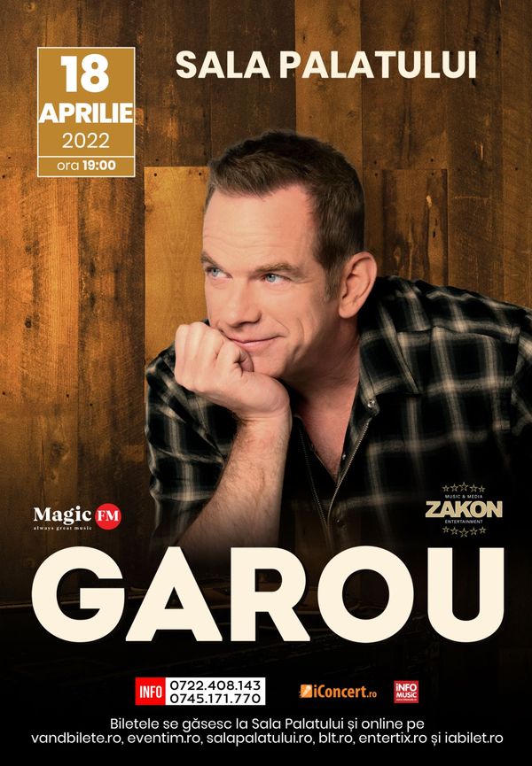 Garou vine pe 18 aprilie la București nerăbdator să-și &icirc;nt&acirc;lnească fanii