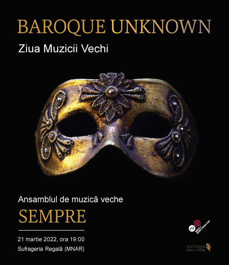De Ziua Muzicii Vechi ,muzicienii ansamblului de muzică veche SEMPRE te invită la „Baroque unknown”