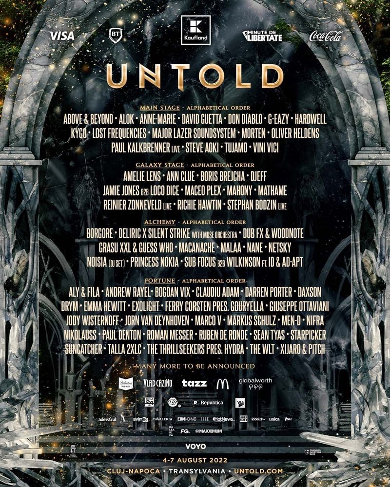 Noi artiști confirmați la UNTOLD 2022
