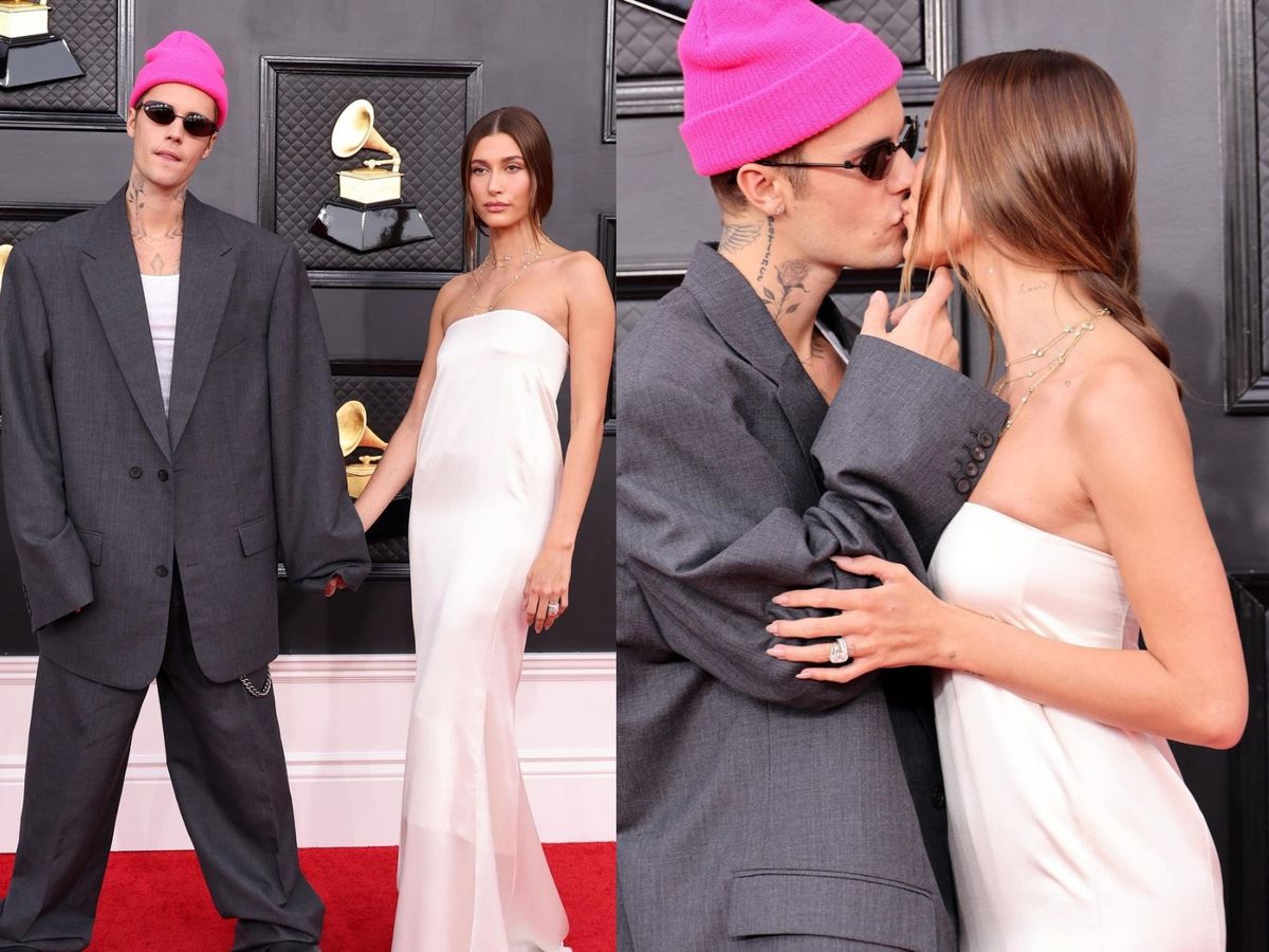 Justin Bieber și Hailey Baldwin, sărut pasional pe covorul roșu de la Premiile Grammy