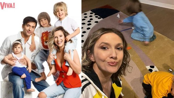 Adela Popescu și Radu Vâlcan oferă publicului prima imagine cu mezinul familiei, Adrian: „Aștept păreri despre cine cu cine seamănă”