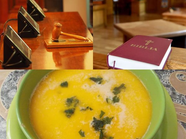 Un bărbat din Galați acuzat de furt i-a cerut judecătorului patru ciorbe de burtă pentru a da declarații și apoi l-a amenințat: &bdquo;Vă arunc cu Biblia &icirc;n cap&rdquo;
