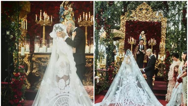 Kourtney Kardashian și Travis Barker s-au căsătorit într-o ceremonie fastuoasă în Italia! Cum au arătat cei doi. Imagini de la eveniment