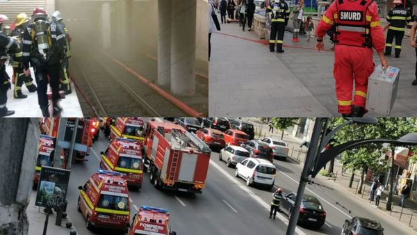 VIDEO: Incendiu la metroul din Capitală! O garnitură a luat foc între stația Piața Romană și Piața Universității