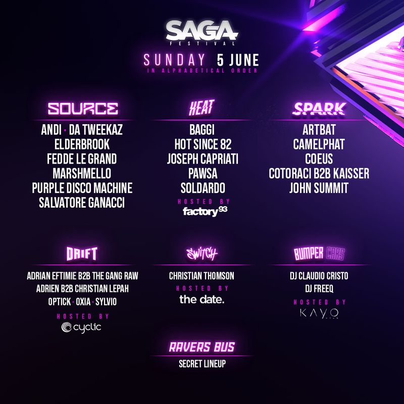 SAGA Festival anunță line-up-ul pentru fiecare zi de festival
