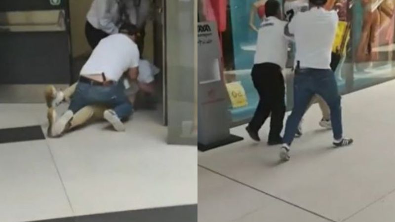 Curier, bătut și umilit de paznicii unui mall din Bucureşti, după ce şi-a lăsat bicicleta &icirc;ntr-un loc nepermis pentru a lua comanda c&acirc;t mai repede