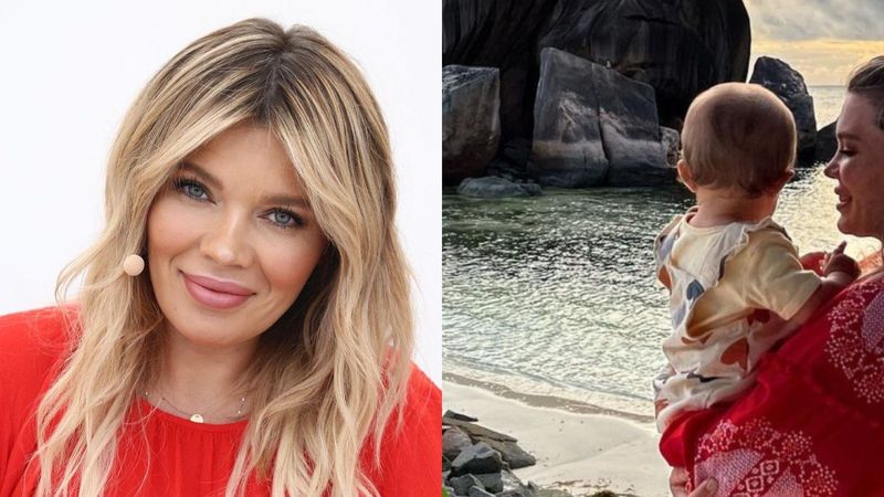 Gina Pistol, fotografie adorabilă cu Josephine pe plajă