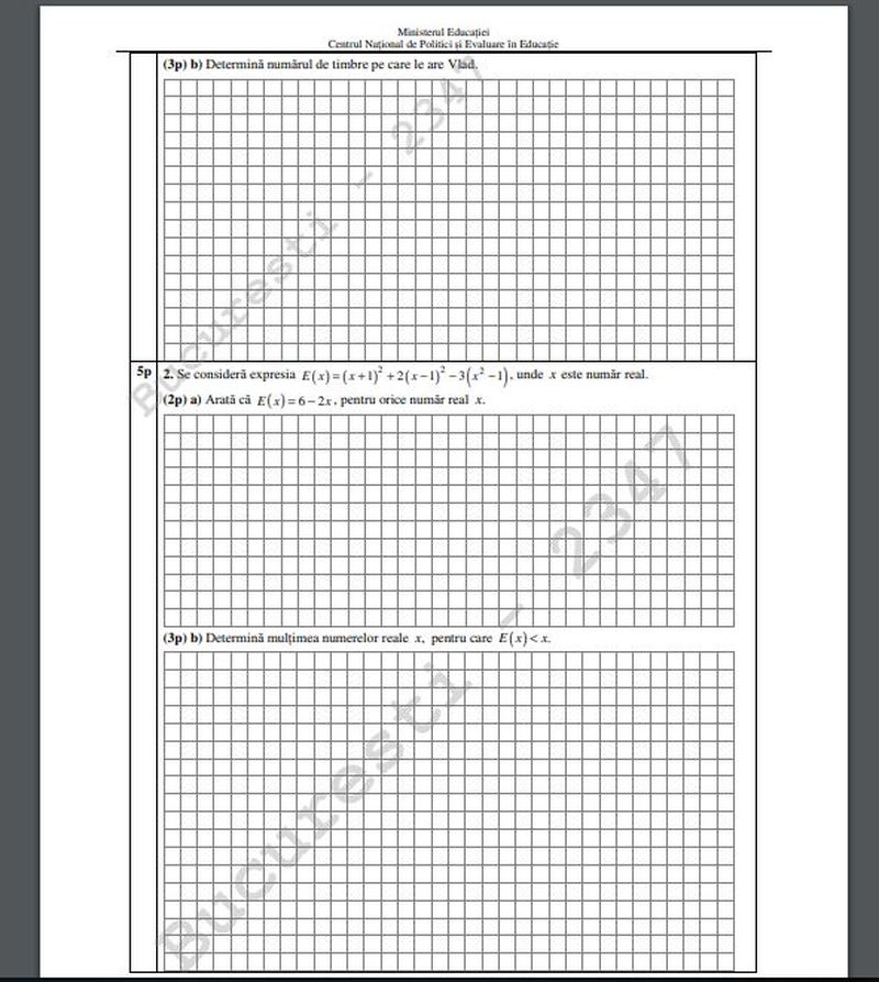 ​Evaluarea Națională 2022! Ce subiecte au primit elevii de clasa a 8-a la matematică