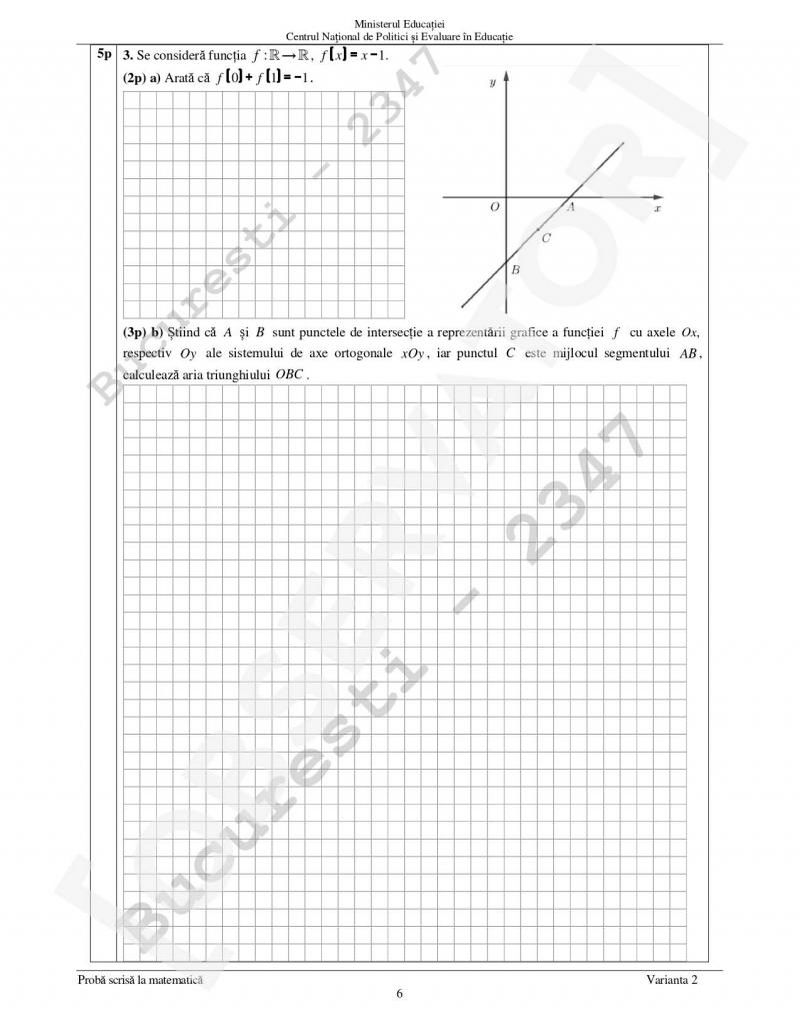 ​Evaluarea Națională 2022! Ce subiecte au primit elevii de clasa a 8-a la matematică