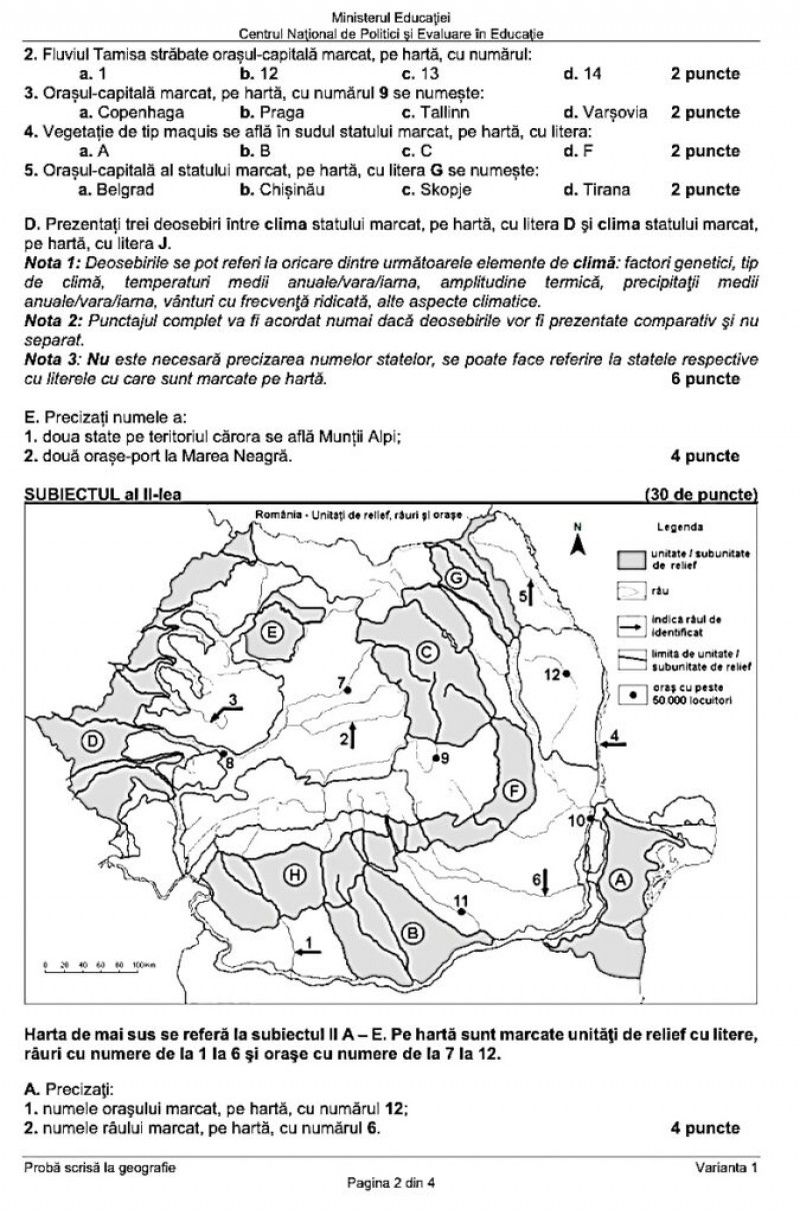 Bacalaureat 2022! Ce subiecte au avut de rezolvat liceenii la Fizică, Geografie și Biologie