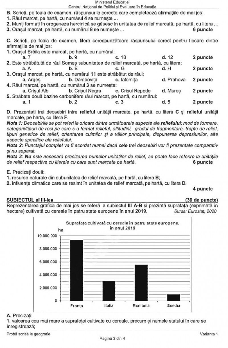 Bacalaureat 2022! Ce subiecte au avut de rezolvat liceenii la Fizică, Geografie și Biologie